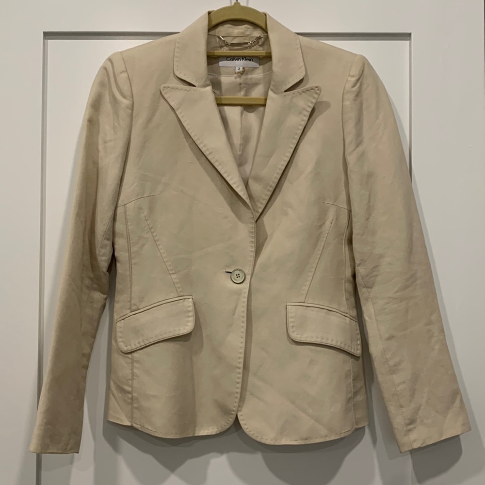 Calvin Klein Linen Blazer size 2